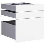 SCHUBLADENSET 45,3/50,3/46,8 cm 3-teilig Weiß  - Weiß, KONVENTIONELL, Holzwerkstoff (45,3/50,3/46,8cm) - Hom`in