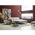 ECKSOFA in Chenille, Flachgewebe Silberfarben  284/180 cm  - Silberfarben/Schwarz, Design, Textil/Metall (284/180cm) - Dieter Knoll