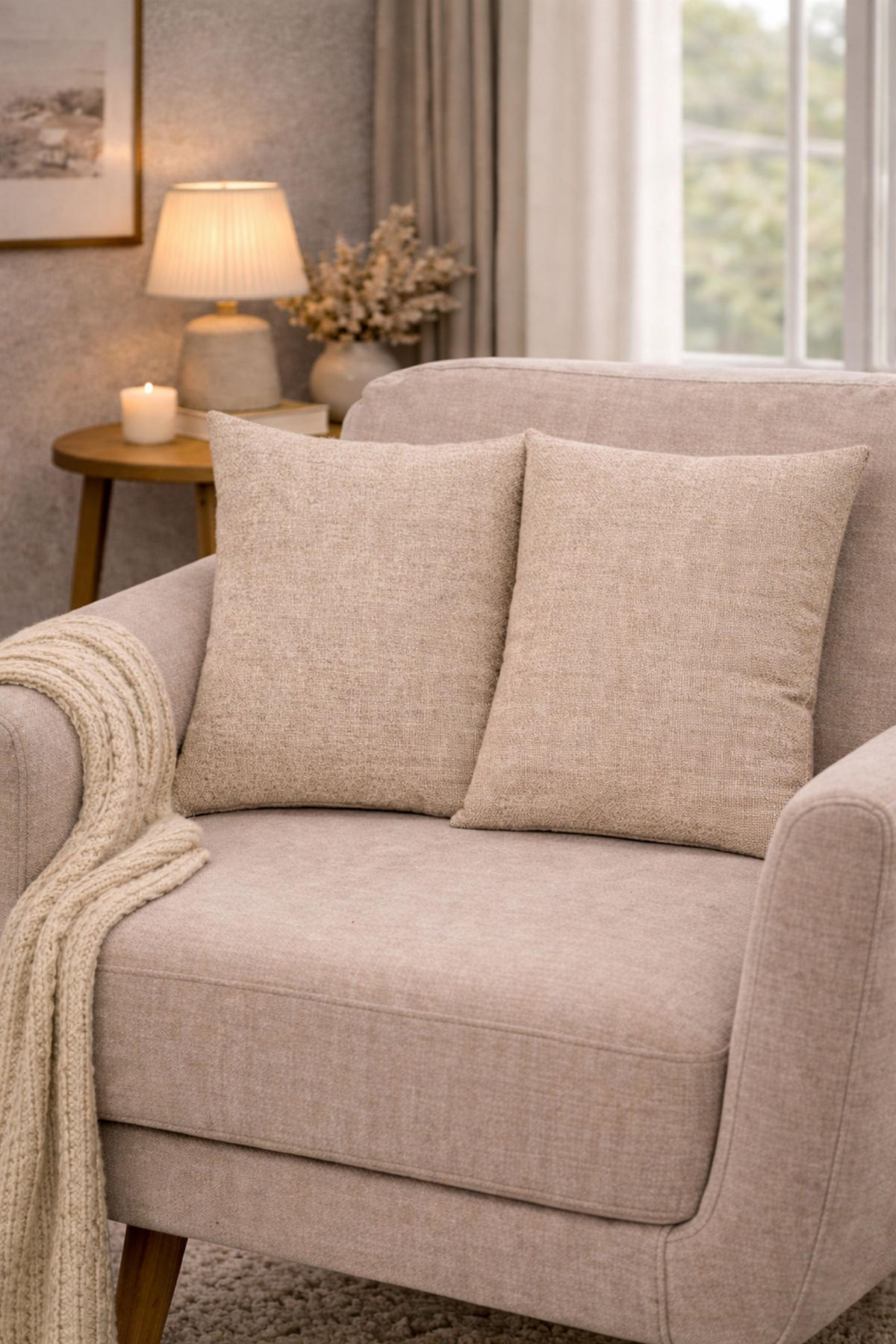 ZIERKISSEN  40/40 cm   - Beige, Basics, Textil (40/40cm)