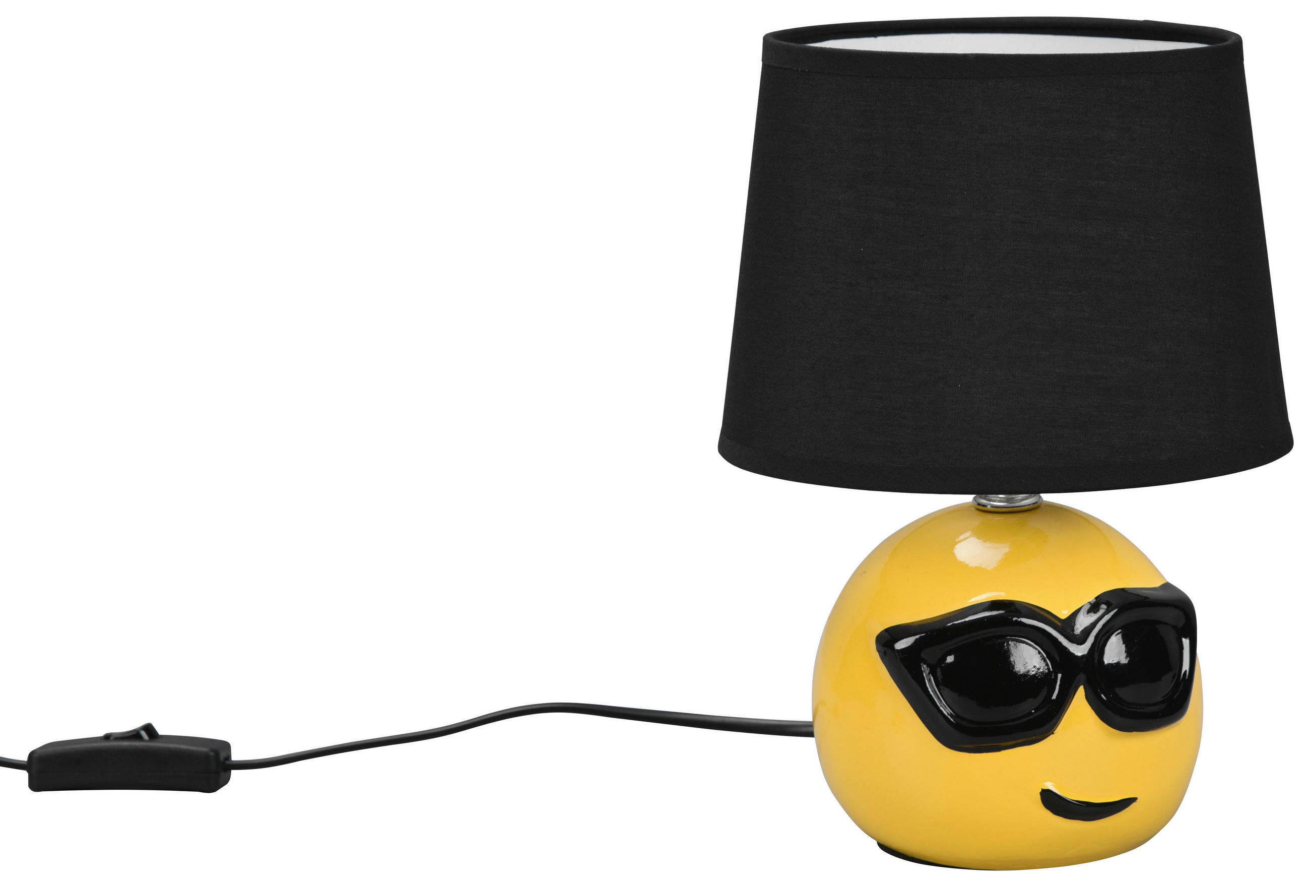 TISCHLEUCHTE Coolio 18/26 cm  - Gelb/Schwarz, Trend, Keramik (18/26cm)