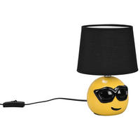 TISCHLEUCHTE Coolio 18/26 cm  - Gelb/Schwarz, Trend, Keramik (18/26cm)