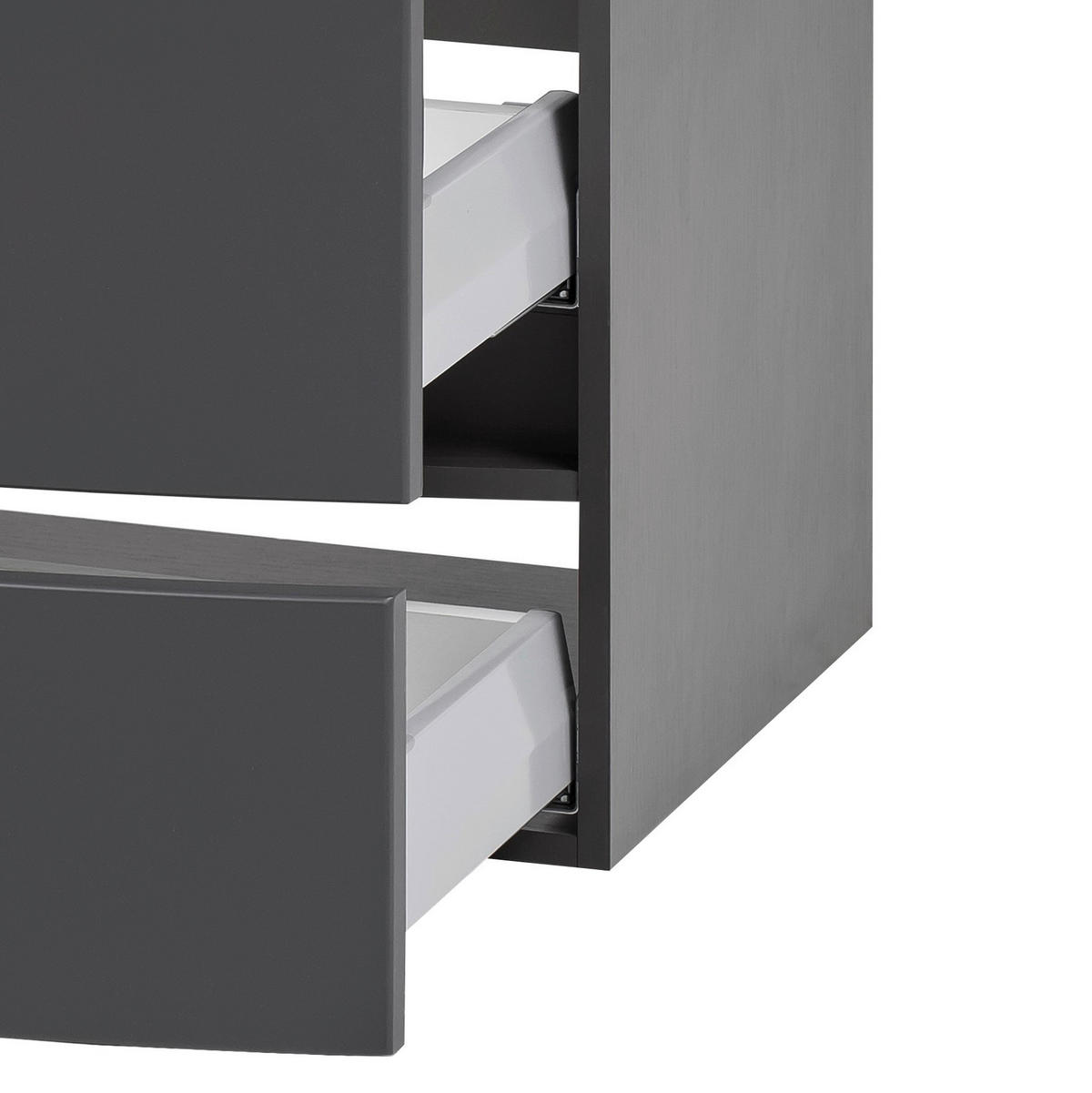 TVÄTTSTÄLL MED KOMMOD 80 cm  - vit/grafitfärgad, Klassisk, trämaterial/glas (80cm) - Held