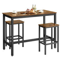 BAR SET Braun, Schwarz  - Schwarz/Braun, LIFESTYLE, Metall (120/60/90cm) - Boxxx