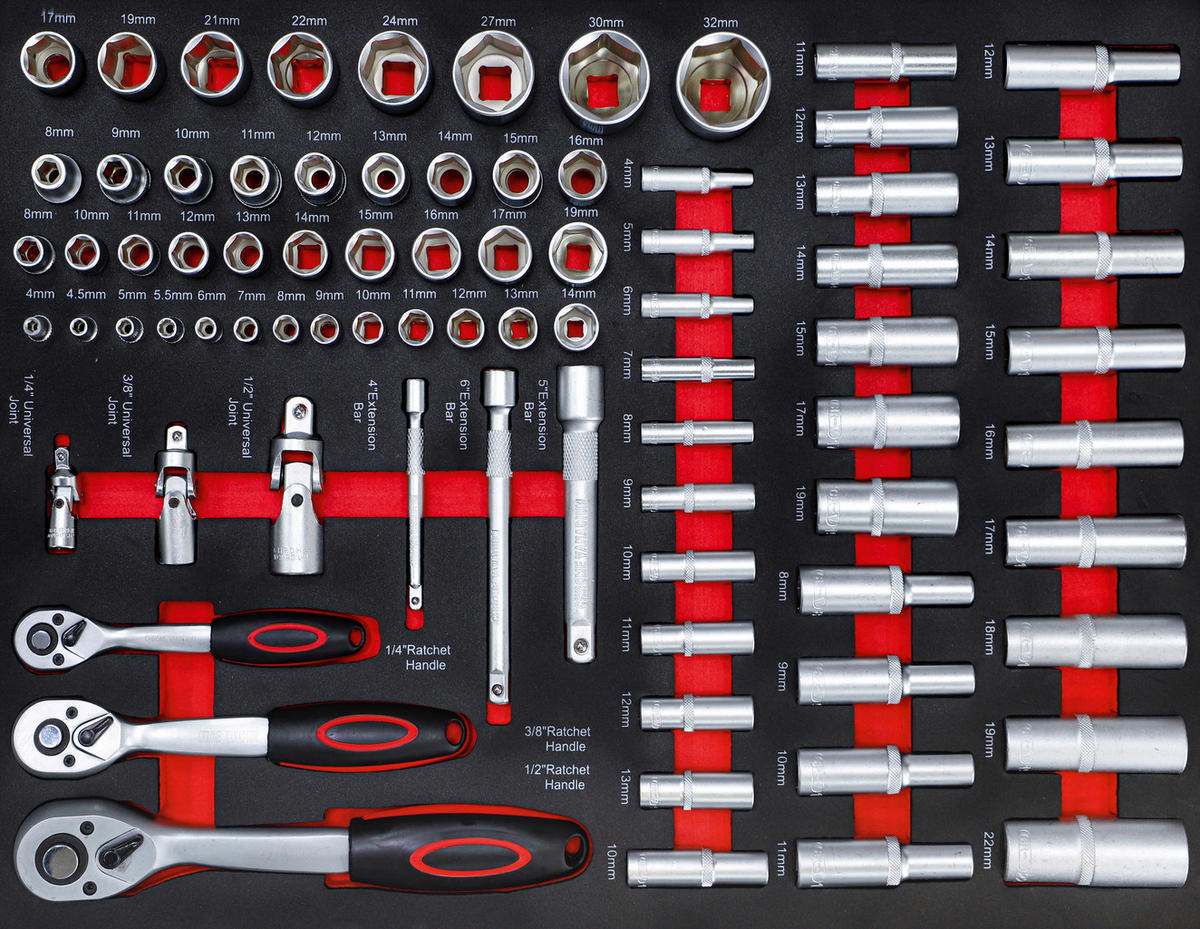 WERKSTATTWAGEN 79,51/96,97/45,5 cm  - Rot/Schwarz, Basics (79,51/96,97/45,5cm)