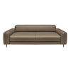 3-SITZER-SOFA  in Echtleder Hellbraun   - Hellbraun/Anthrazit, Design, Leder/Metall (230/70/109cm) - Johann Jakob