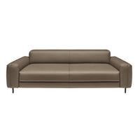 3-SITZER-SOFA  in Echtleder Hellbraun   - Hellbraun/Anthrazit, Design, Leder/Metall (230/70/109cm) - Johann Jakob