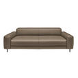 3-SITZER-SOFA  in Echtleder Hellbraun   - Hellbraun/Anthrazit, Design, Leder/Metall (230/70/109cm) - Johann Jakob