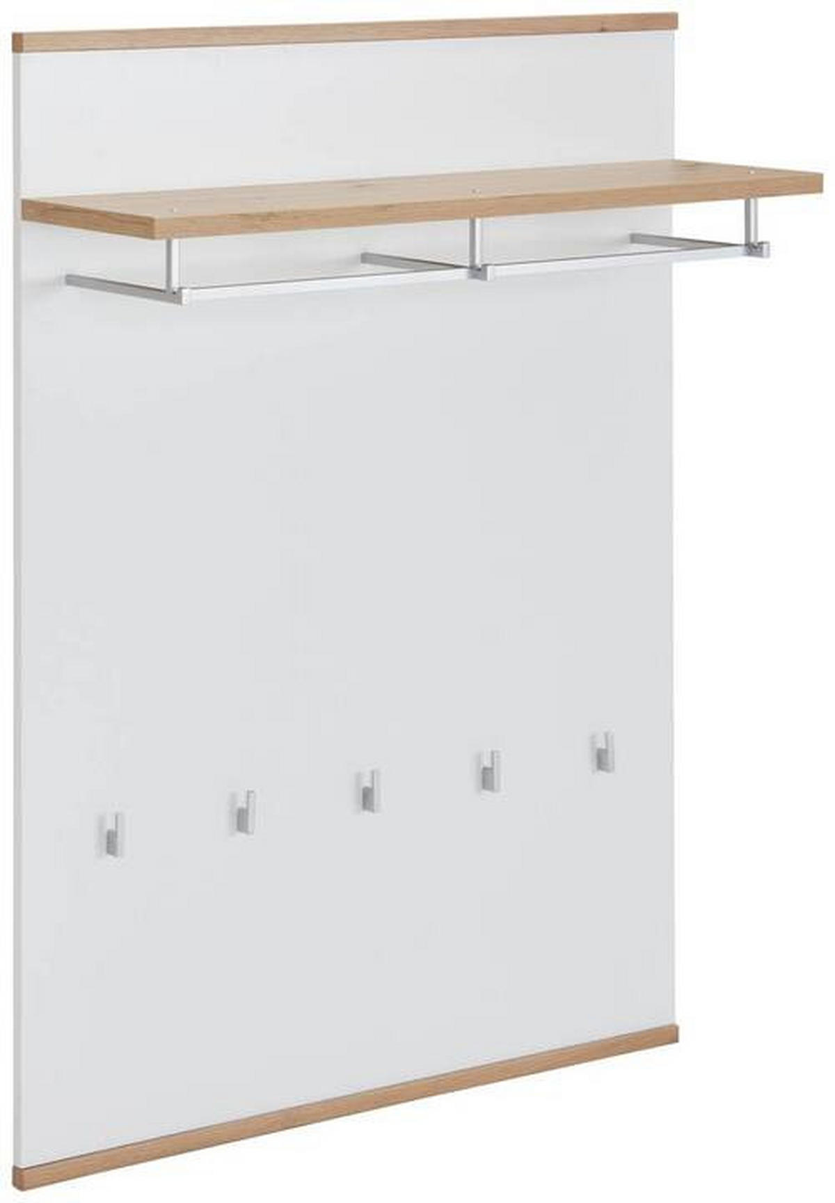 VEŠIAKOVÝ PANEL, biela, dub artisan, 85/119/28 cm - biela/dub artisan, Design, kompozitné drevo (85/119/28cm) - Xora