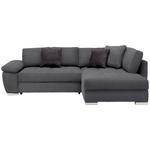 ECKSOFA in Webstoff Grau  - Chromfarben/Dunkelgrau, Design, Kunststoff/Textil (276/212cm) - Carryhome