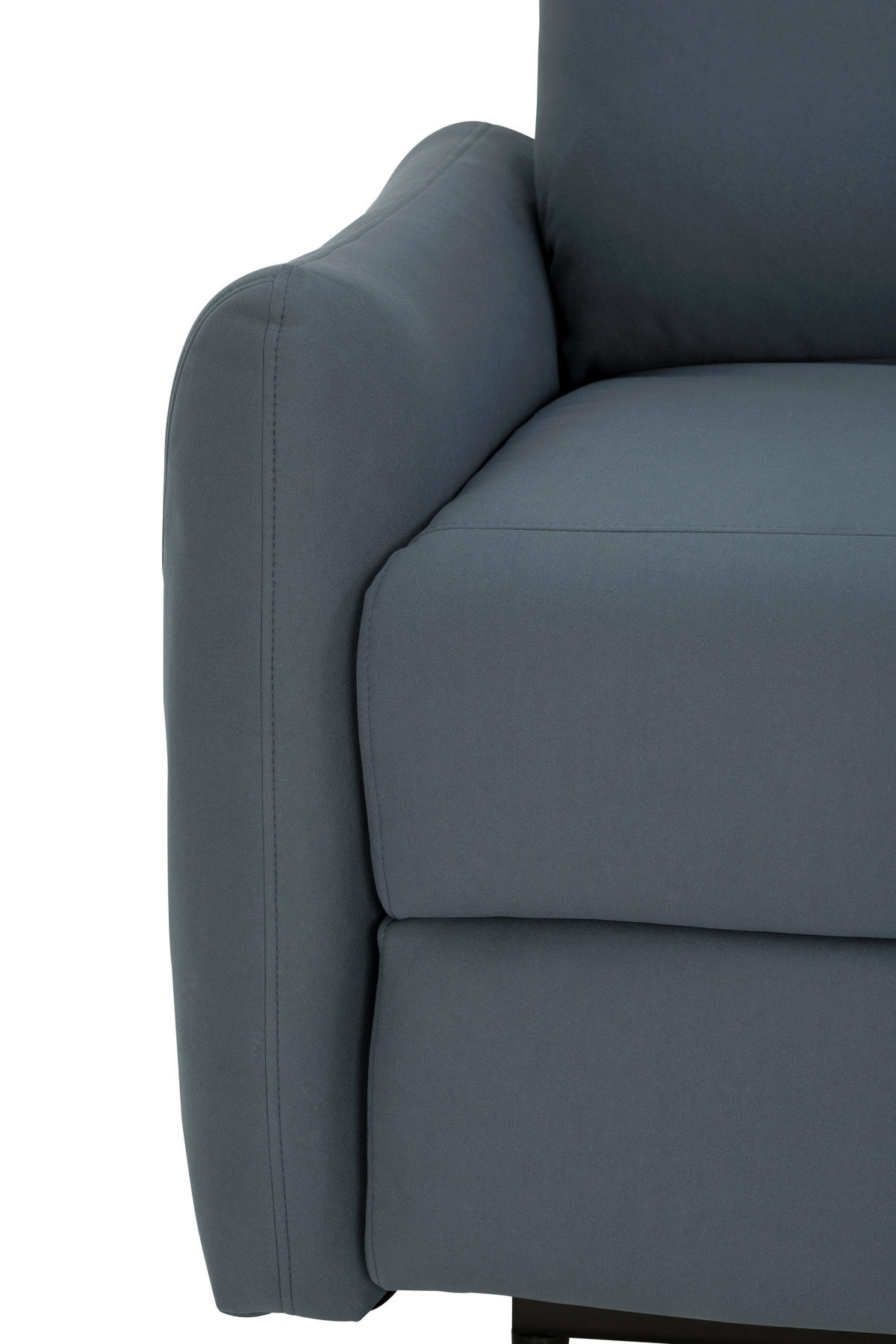 SITZGARNITUR Mikrofaser Dunkelblau  - Schwarz/Dunkelblau, KONVENTIONELL, Textil/Metall - Livetastic