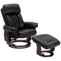 RELAXAČNÉ KRESLO S PODNOŽKOU, textil, čierna - červenohnedá/čierna, Konventionell, drevo/textil (93/114/86,5cm) - MID.YOU