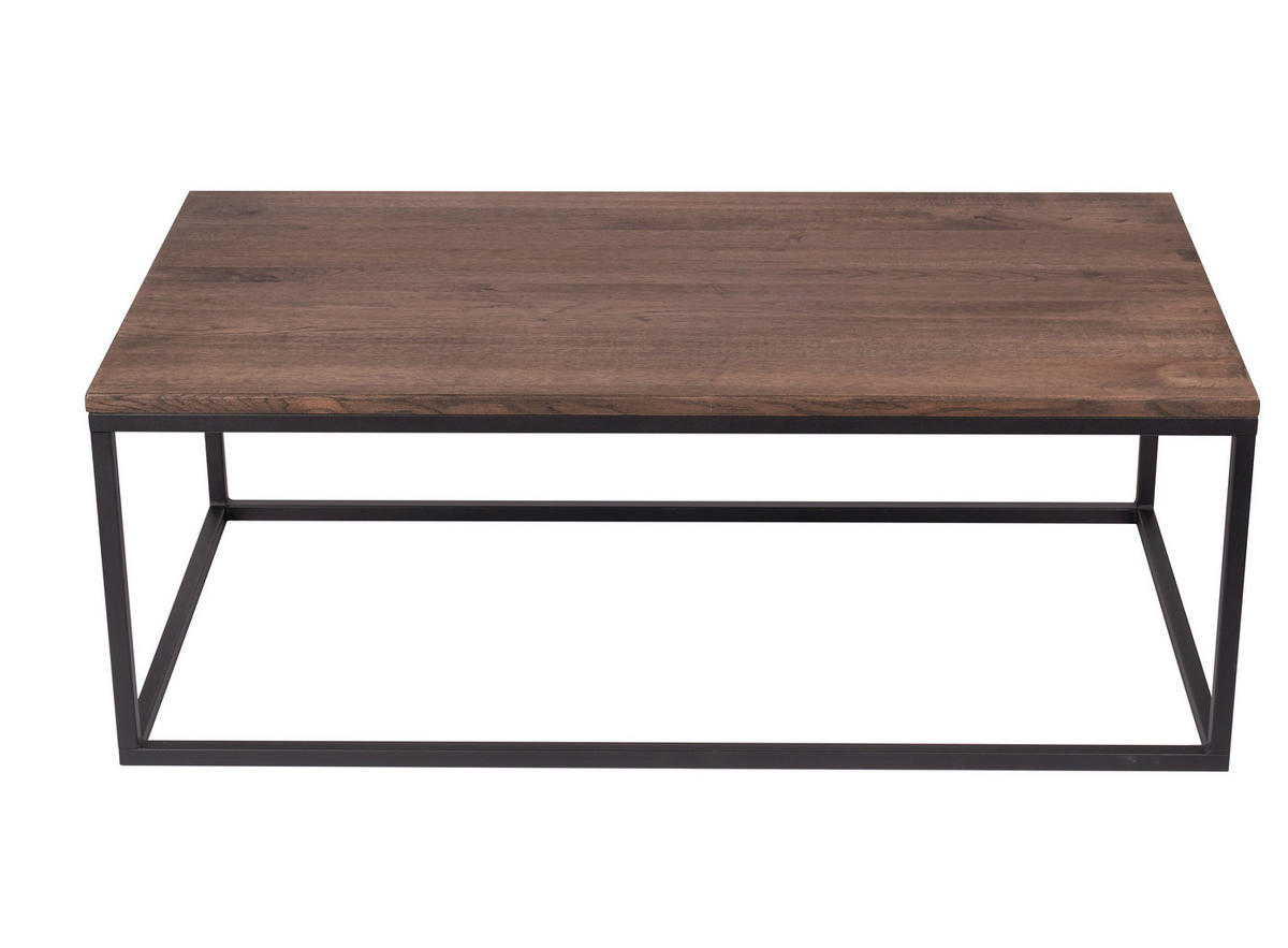 COUCHTISCH in Holz, Metall 110/40/60 cm  - Eiche dunkel/Schwarz, Natur, Holz/Metall (110/40/60cm)