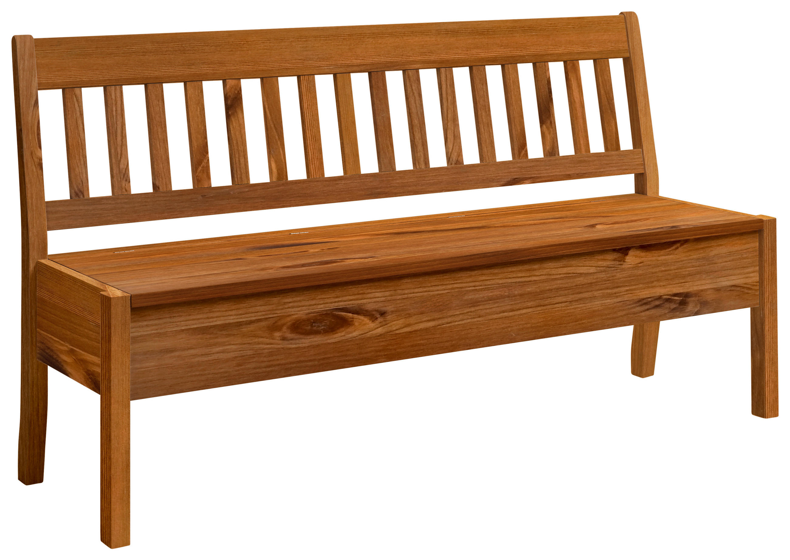 SITZBANK 169/93/58 cm Bernsteinfarben Kiefer massiv  - Bernsteinfarben, ROMANTIK / LANDHAUS, Holz (169/93/58cm) - Boxxx