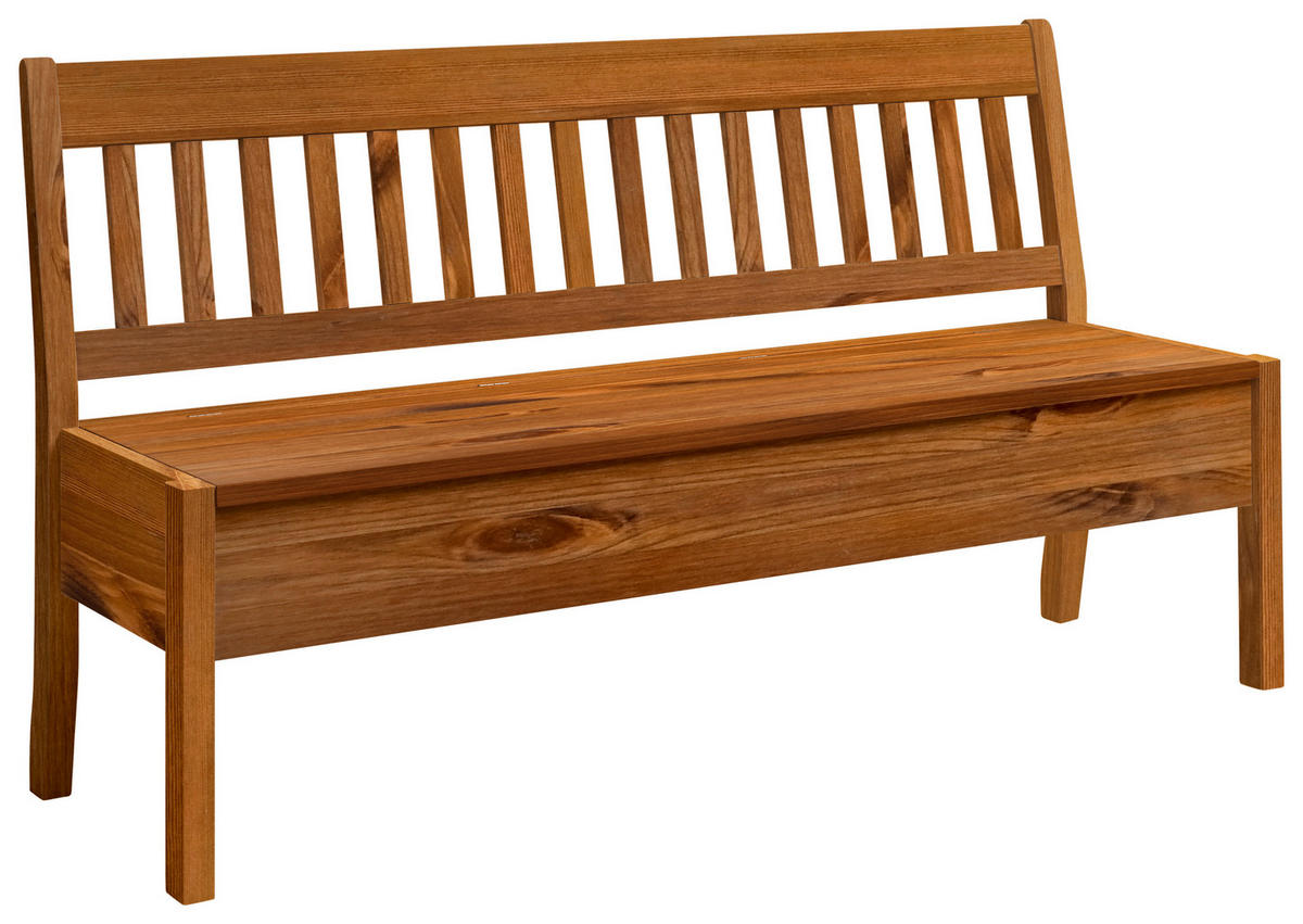 SITZBANK 169/93/58 cm Bernsteinfarben Kiefer massiv  - Bernsteinfarben, ROMANTIK / LANDHAUS, Holz (169/93/58cm) - Boxxx