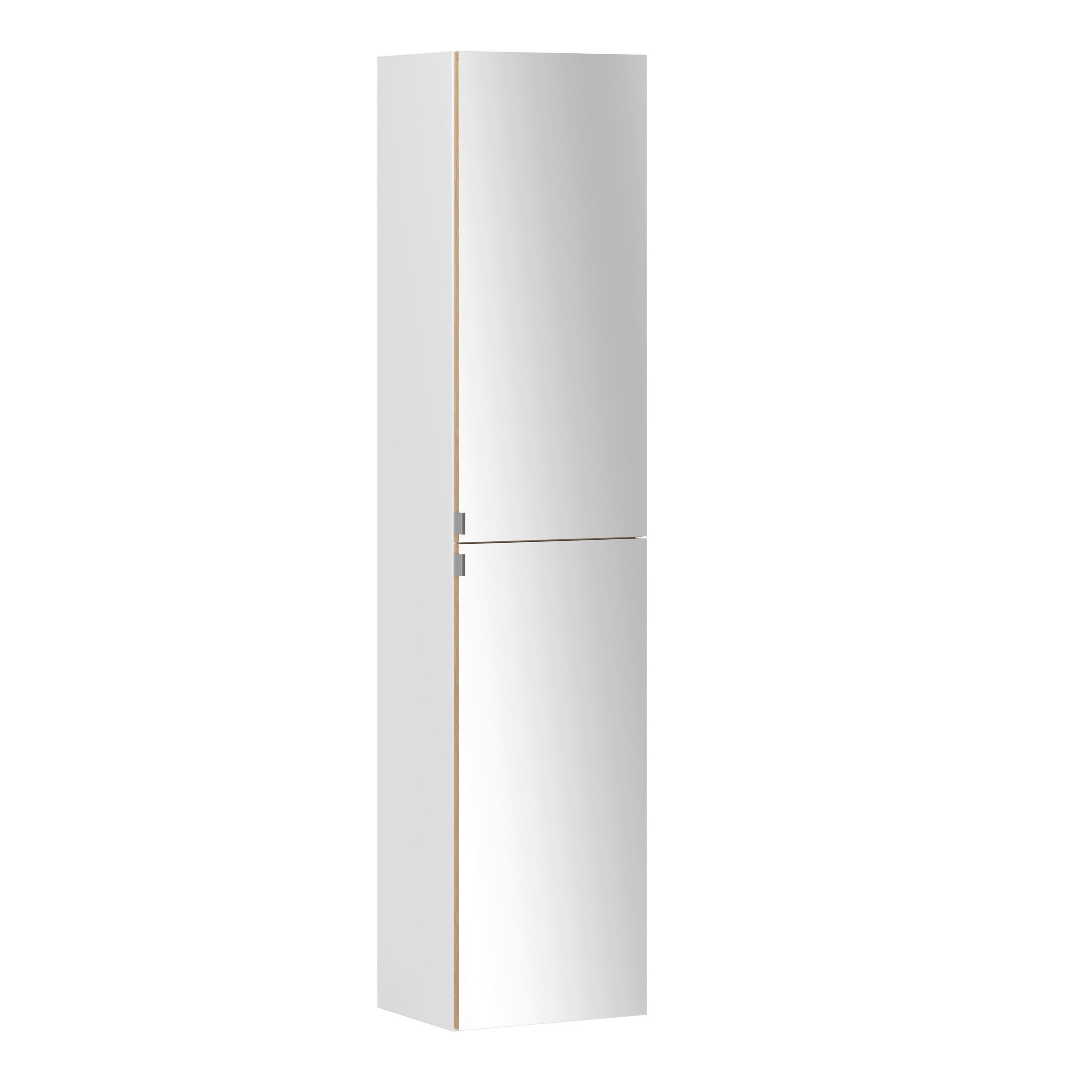 SPIEGELSCHRANK 40/180/35 cm  - Wildeiche/Edelstahlfarben, Trend, Holzwerkstoff/Metall (40/180/35cm) - Held