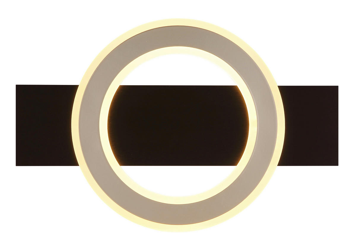 STROPNÍ LED SVÍTIDLO, 44/29/5,2 cm - tmavě hnědá/černá, Design, kov/kompozitní dřevo (44/29/5,2cm) - Globo