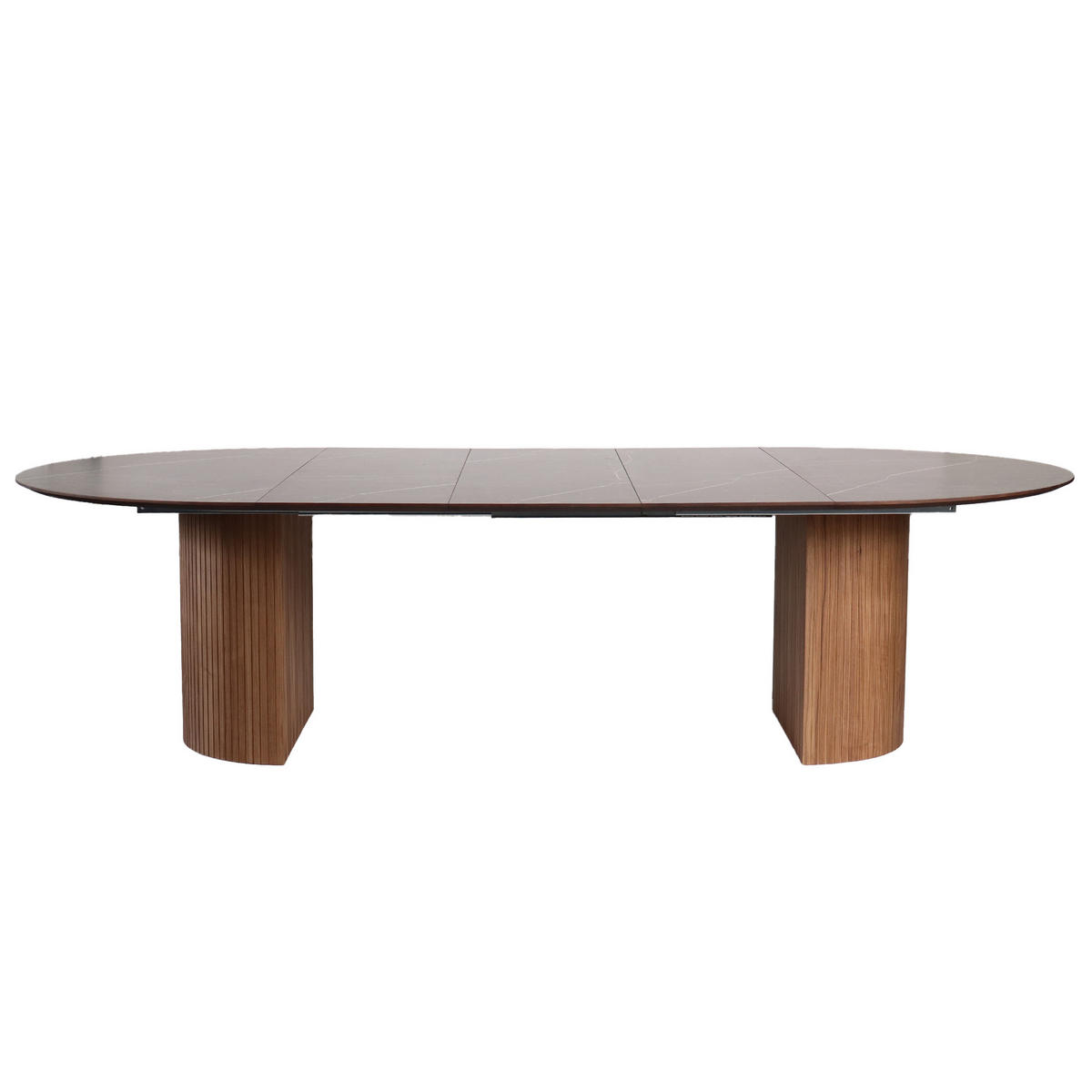 MATBORD i trä, plast, trämaterial 150-285/150/75 cm   - grå/mörkbrun, Modern, trämaterial/trä (150-285/150/75cm) - Niels Andersson