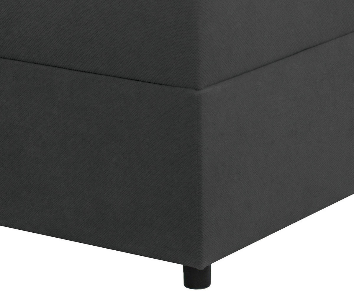 BOXBETT 120/200 cm  in Schwarz  - Schwarz, Konventionell, Kunststoff/Textil (120/200cm) - Moderano
