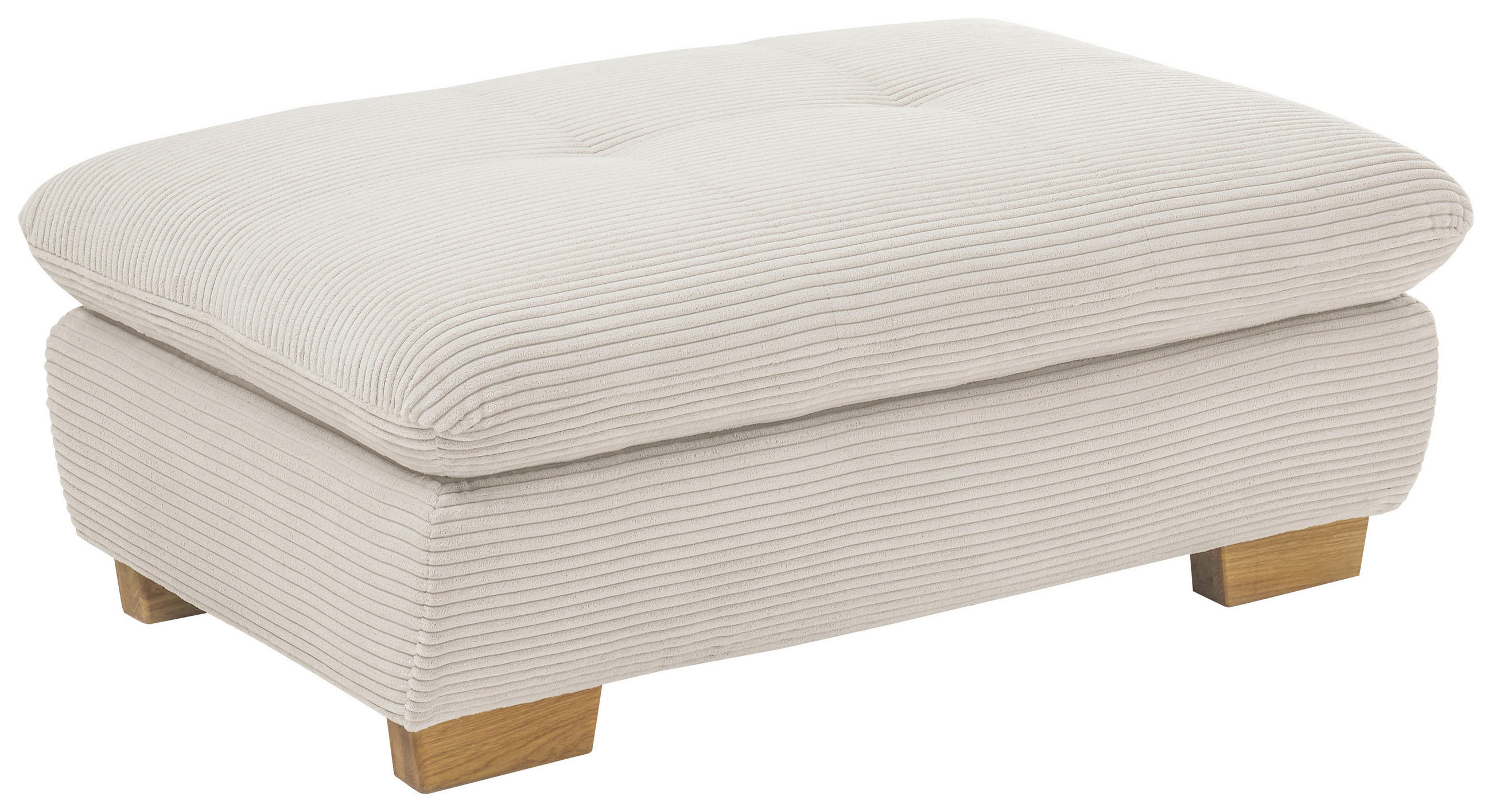 HOCKER Cord Creme  - Eichefarben/Creme, Design, Holz/Textil (106/43/74cm) - SetOne by Musterring