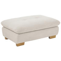 HOCKER Cord Creme  - Eichefarben/Creme, Design, Holz/Textil (106/43/74cm) - SetOne by Musterring