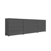 SIDEBOARD  in 263,5/73/33 cm  - Anthrazit/Schwarz, MODERN, Holzwerkstoff (263,5/73/33cm) - MID.YOU