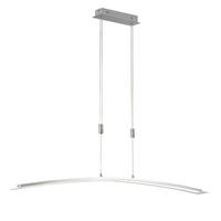 LED-HÄNGELEUCHTE 135/9/80-150 cm    - Nickelfarben, Design, Metall (135/9/80-150cm) - Fischer & Honsel