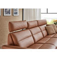 ECKSOFA in Echtleder Haselnussfarben  - Schwarz/Haselnussfarben, Design, Leder/Metall (300/157cm) - Dieter Knoll