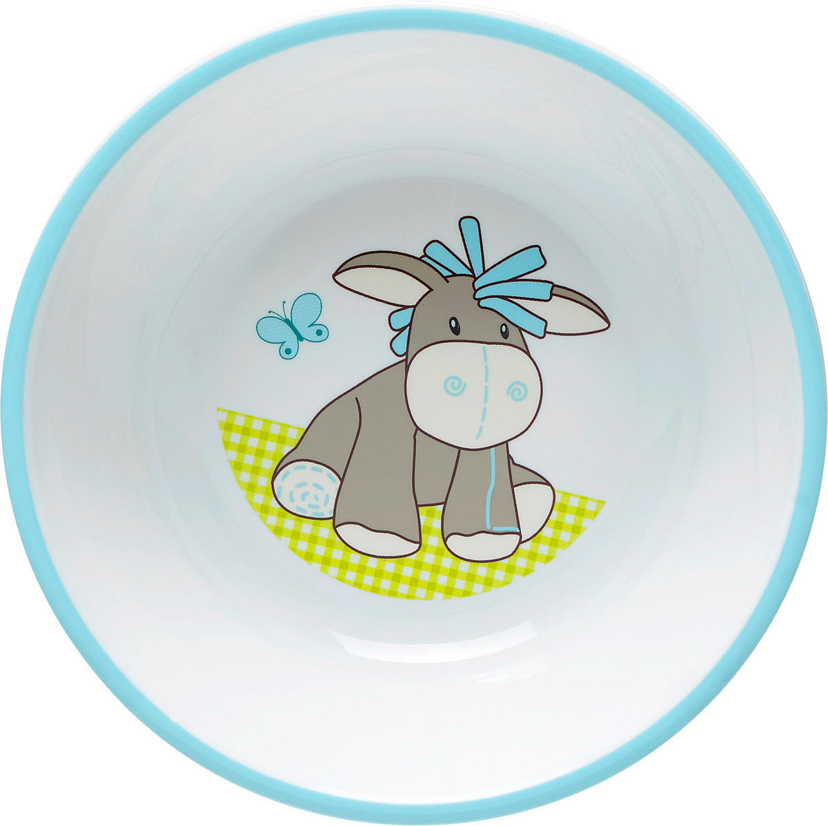 KINDERSCHÜSSEL  - Blau/Weiss, Trend, Kunststoff (14cm) - My Baby Lou