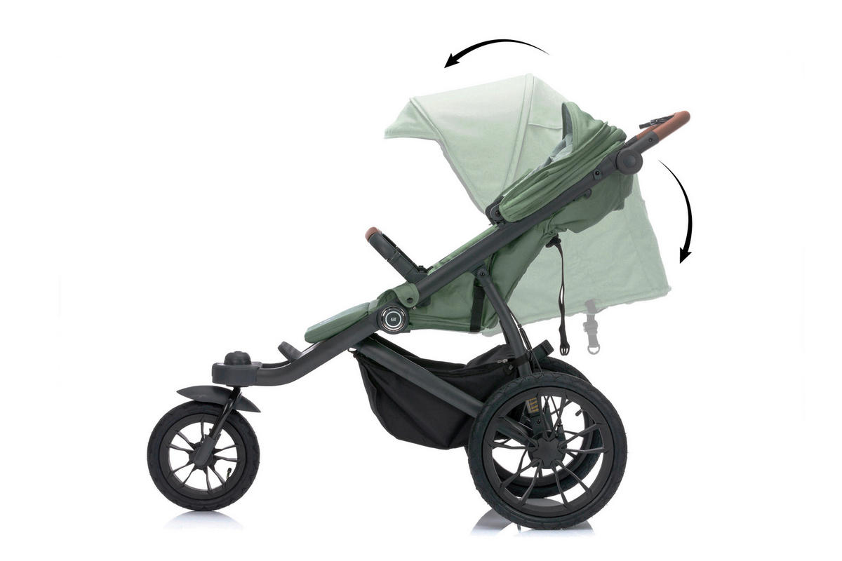 JOGGER Set Jogger Run  - Schwarz/Olivgrün, Basics, Textil/Metall (125/57/107cm) - Fillikid