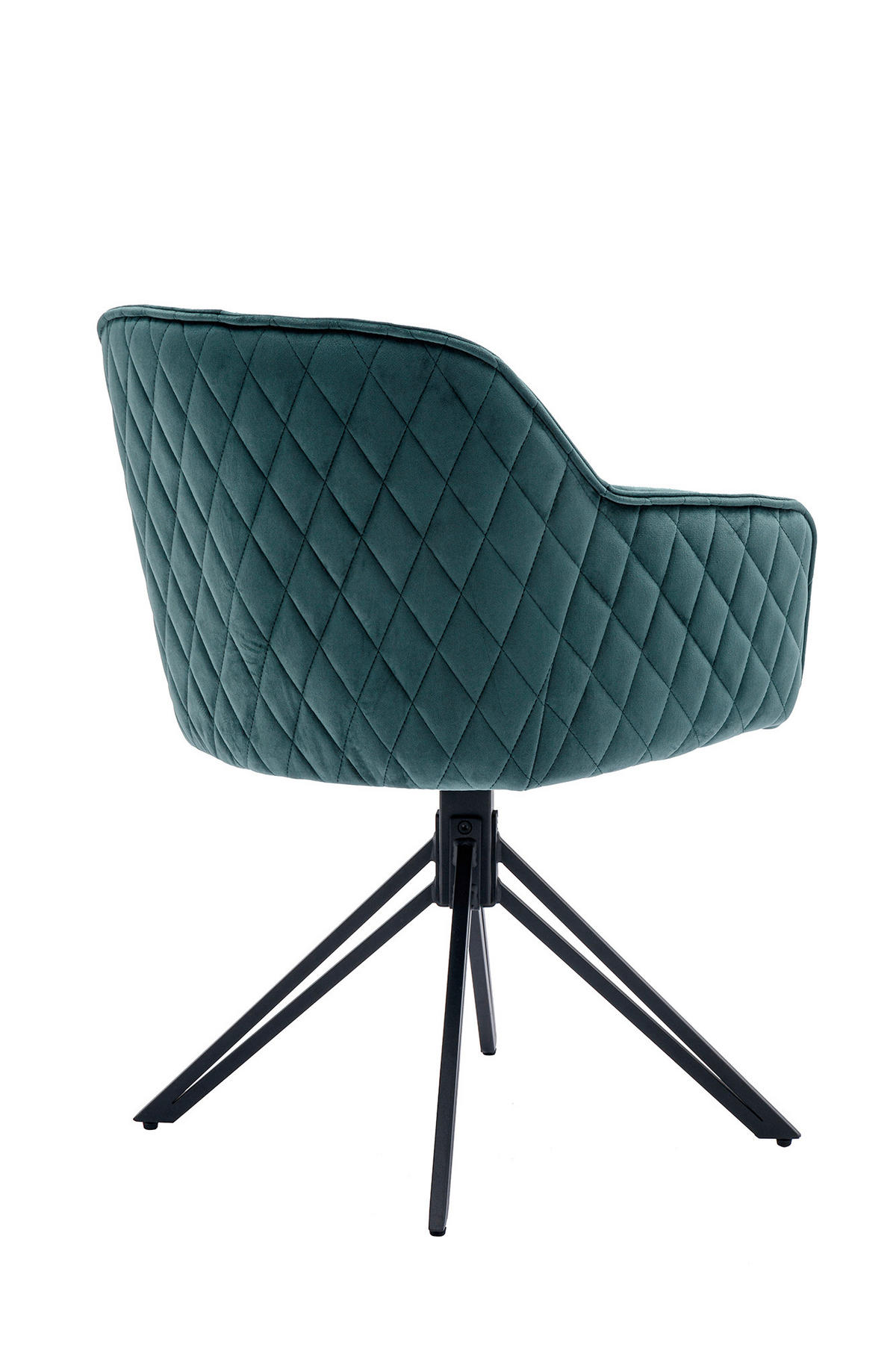 DREHSTUHL Samt Grün  - Schwarz/Grün, MODERN, Textil/Metall (59/83/60cm) - Livetastic