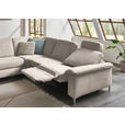 WOHNLANDSCHAFT in Chenille Hellbraun  - Hellbraun/Alufarben, Design, Textil/Metall (170/333/265cm) - Dieter Knoll