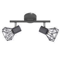 DECKENSTRAHLER 9/34/18 cm   - Grau, Design, Metall (9/34/18cm)