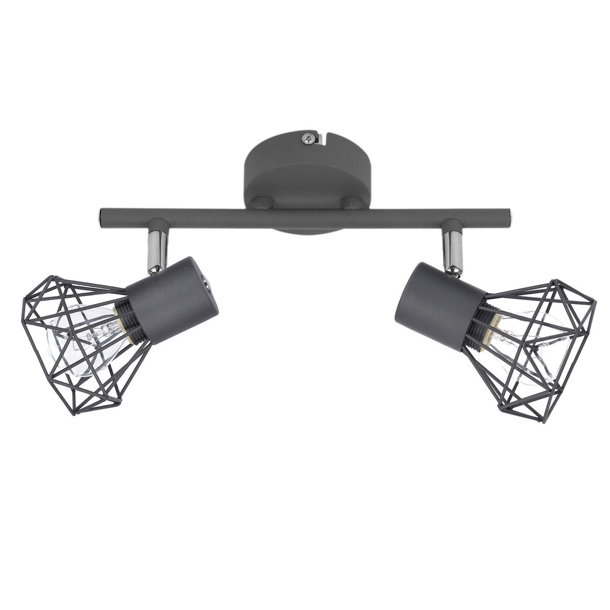 DECKENSTRAHLER 9/34/18 cm   - Grau, Design, Metall (9/34/18cm)