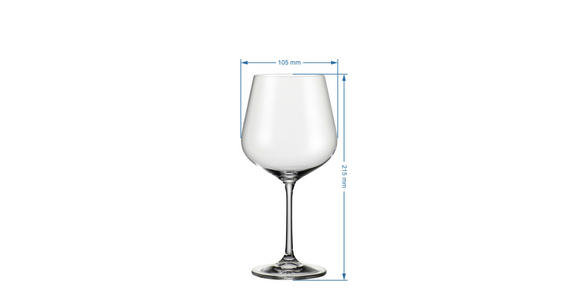 GLÄSERSET Lucca 6-teilig - Klar, Basics, Glas (600ml) - Novel