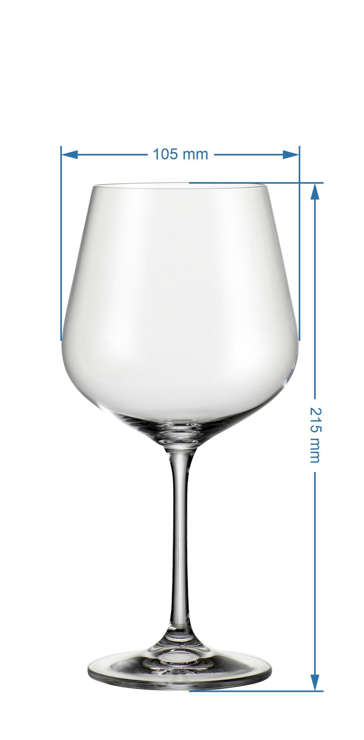 ČAŠA ZA BURGUNDAC  600 ml  LUCCA  - prozirno, Basics, staklo (600ml) - Novel
