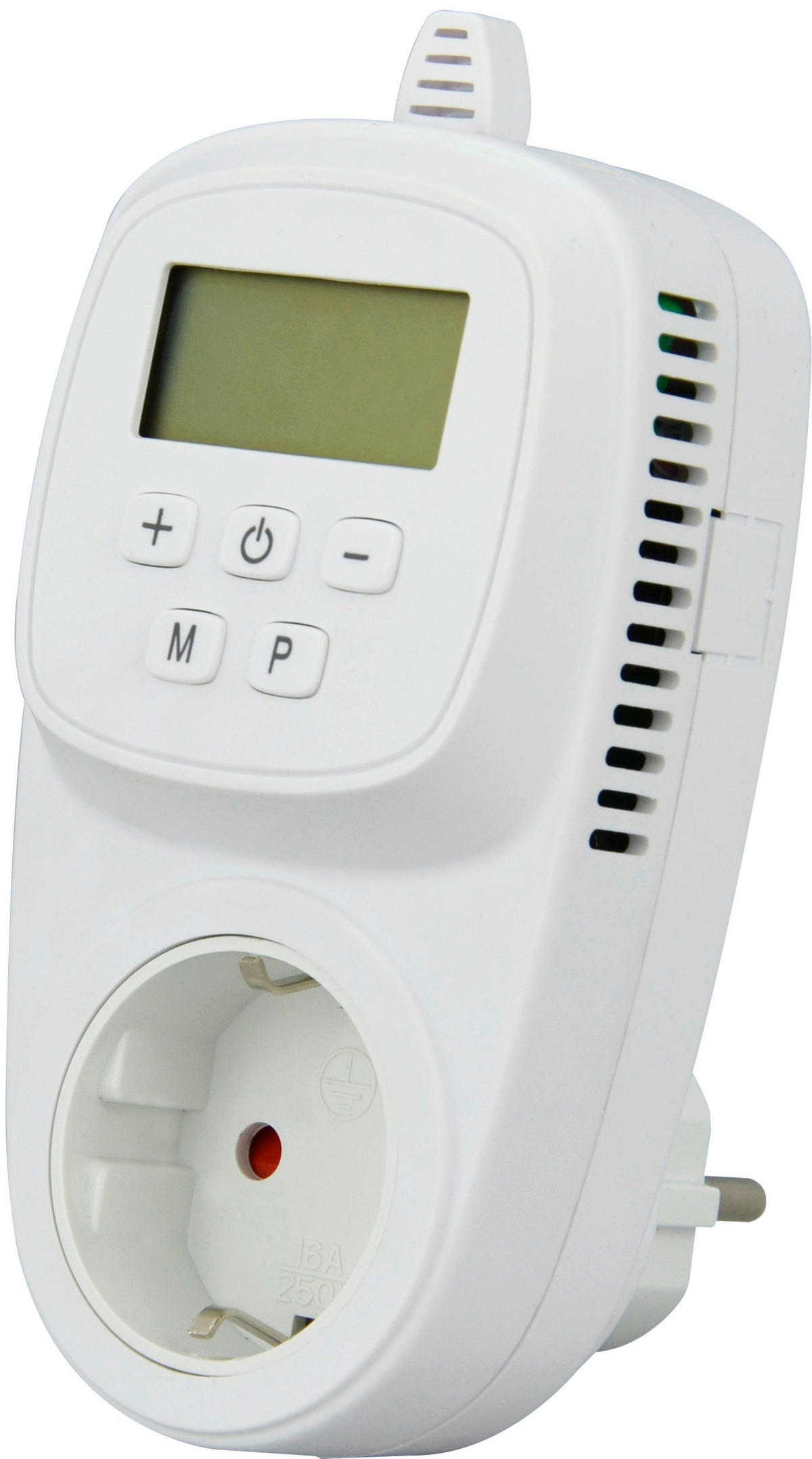 STECKDOSENTHERMOSTAT - Weiß, Basics, Kunststoff (14cm)