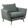 SESSEL in Webstoff Olivgrün  - Schwarz/Olivgrün, Design, Textil/Metall (96/84/90cm) - Hom`in
