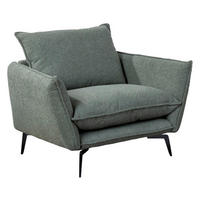 SESSEL in Webstoff Olivgrün  - Schwarz/Olivgrün, Design, Textil/Metall (96/84/90cm) - Hom`in