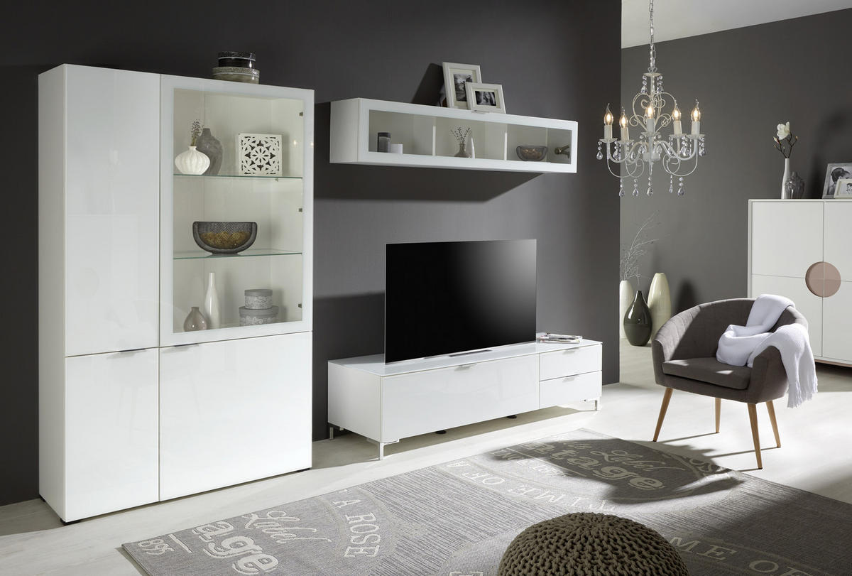 KRONLEUCHTER 44/150 cm    - Weiss, Lifestyle, Kunststoff/Metall (44/150cm) - Globo