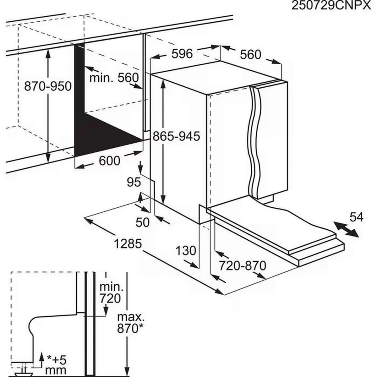 GESCHIRRSPÜLER GX990XT  - Edelstahlfarben, Basics, Metall (59,6/86,5/56cm) - AEG
