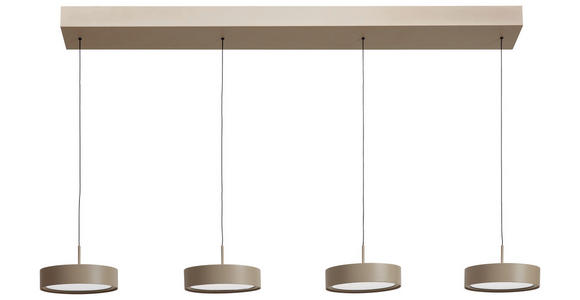 LED-HÄNGELEUCHTE 118/17,5/180 cm  - Sandfarben, Design, Metall (118/17,5/180cm) - Dieter Knoll