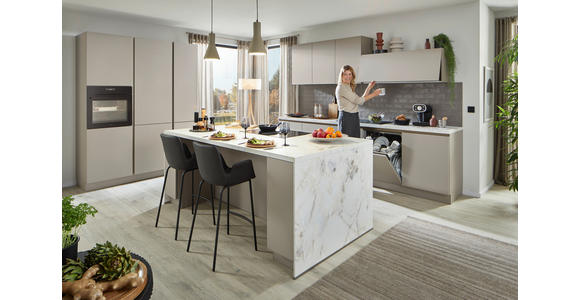 EINBAUKÜCHE   - Cappuccino, Design, Holzwerkstoff - Dieter Knoll