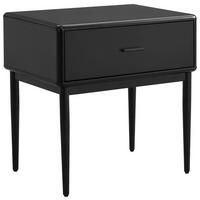 NOPTIERĂ in negru  - negru, Modern, metal/material pe bază de lemn (54/55/40cm) - Livetastic