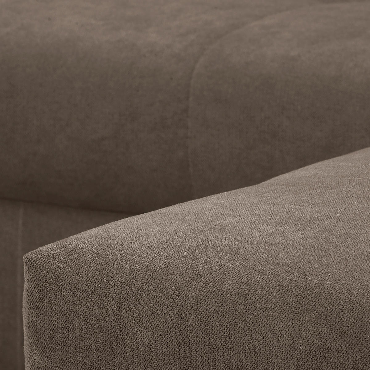 ECKSOFA Ariella Braun Mikrofaser  - Naturfarben/Braun, Design, Holz/Textil (231/161cm) - Livetastic