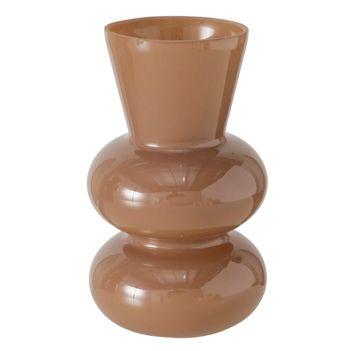 VASE  - Braun, Trend, Glas (15/20cm) - Ambia Home
