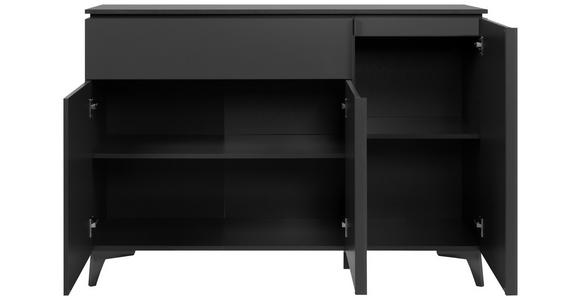 SIDEBOARD Anthrazit, Schieferfarben Einlegeböden  - Schieferfarben/Anthrazit, KONVENTIONELL, Holzwerkstoff/Kunststoff (133/92/40cm) - Carryhome