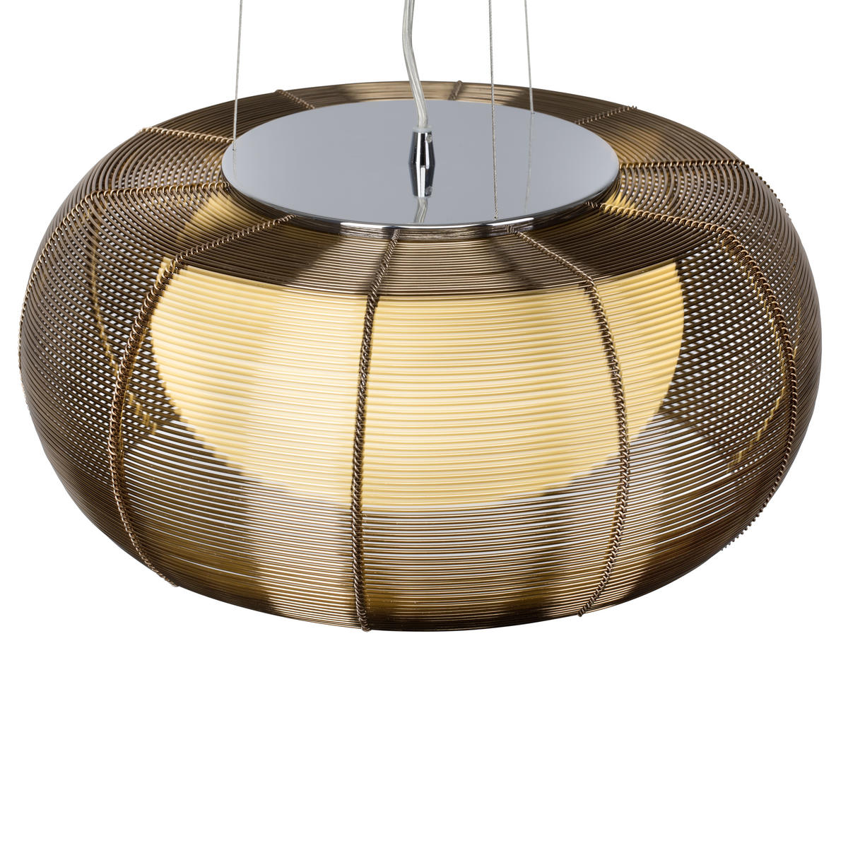 HÄNGELEUCHTE 40/122 cm  - Chromfarben/Bronzefarben, Design, Glas/Metall (40/122cm)