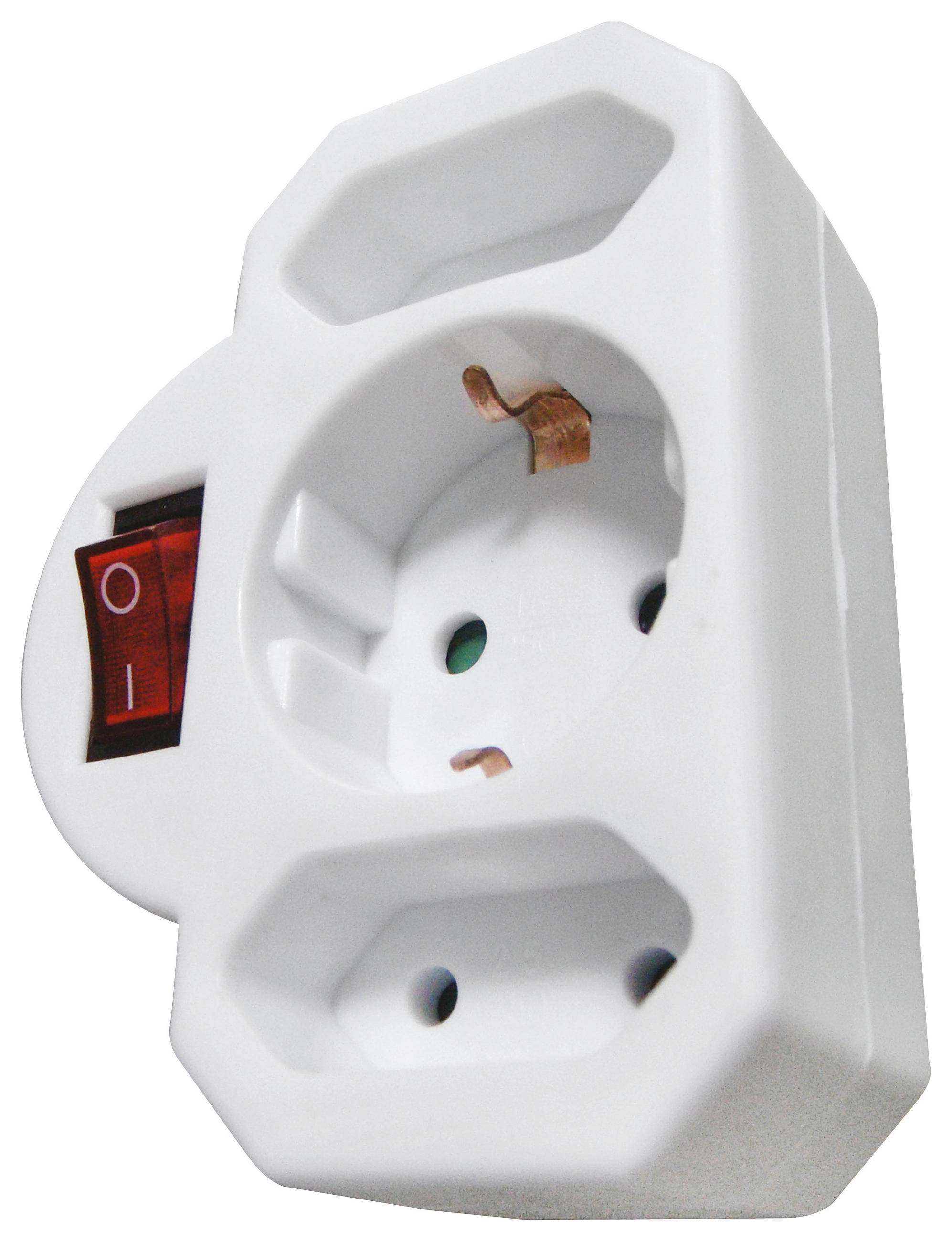 Mehrfachsteckdose 3-Fach Weiß Aus-/Ein-Schalter