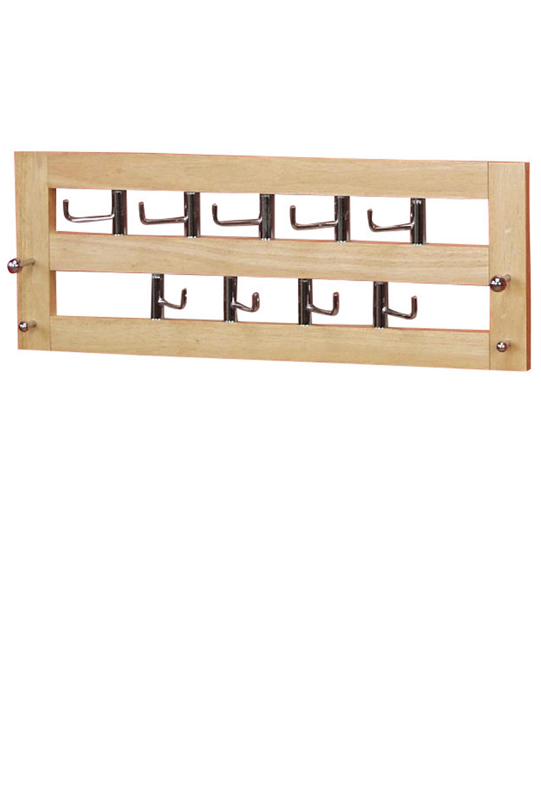 WANDGARDEROBE  in Kautschukholz massiv Naturfarben  - Naturfarben, Design, Holz/Metall (60/25/7cm) - MID.YOU