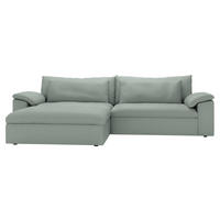 ECKSOFA  Chenille Hellgrau  - Hellgrau/Schwarz, Modern, Kunststoff/Textil (198/306cm) - Carryhome